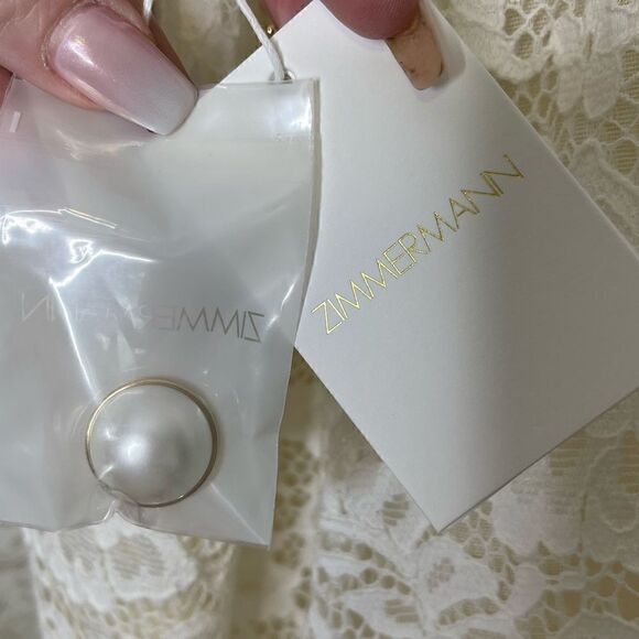 Zimmerman High Tide Tuxedo Lace Pearl Halter Mini Dress 8 - Picture 7 of 10